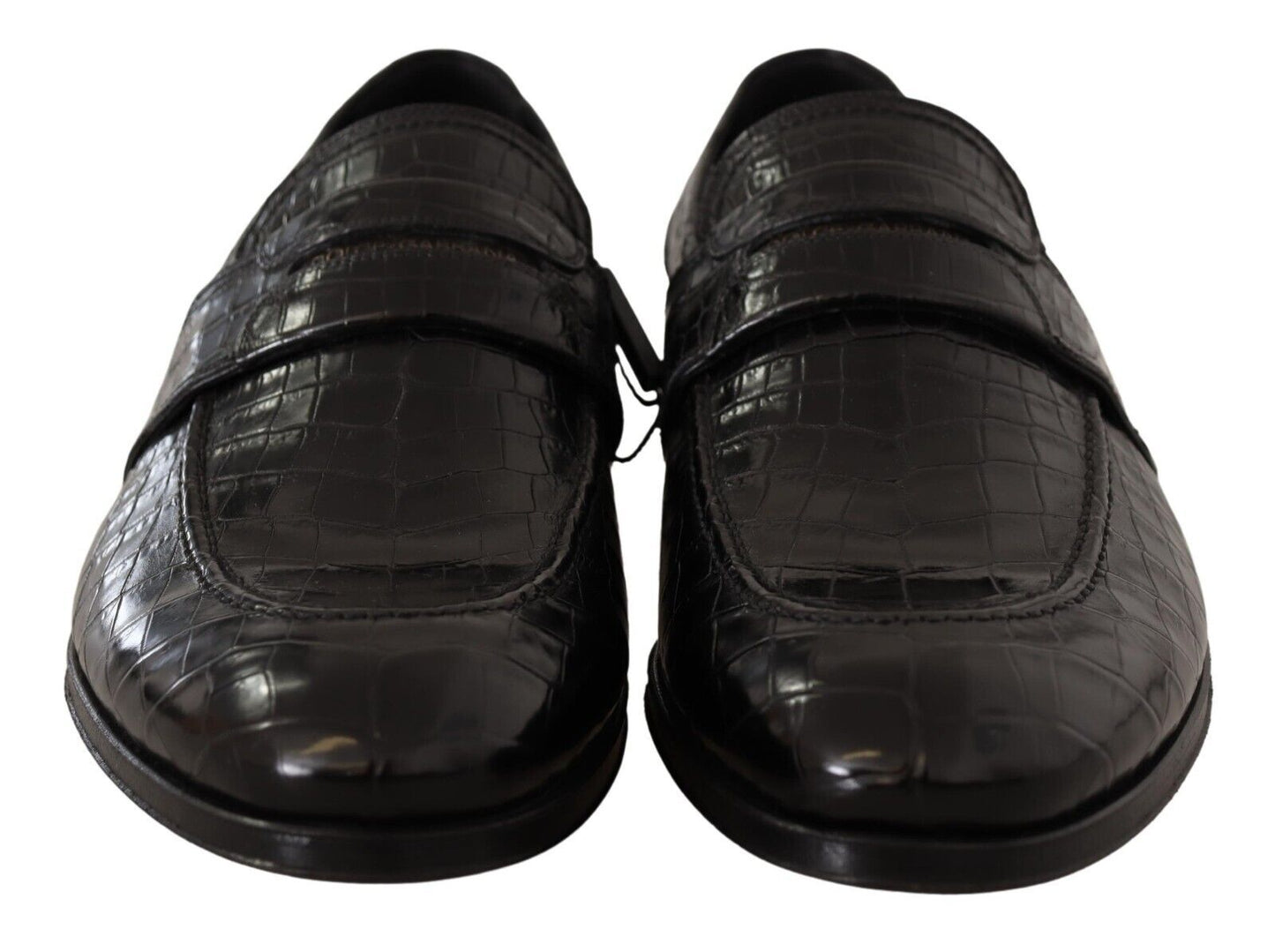 Dolce & Gabbana Elegant Crocodile Leather Moccasin Shoes - Sandy Store ByNet