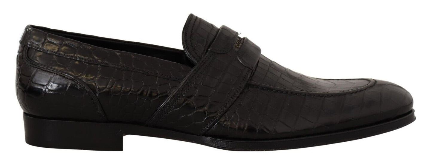 Dolce & Gabbana Elegant Crocodile Leather Moccasin Shoes - Sandy Store ByNet