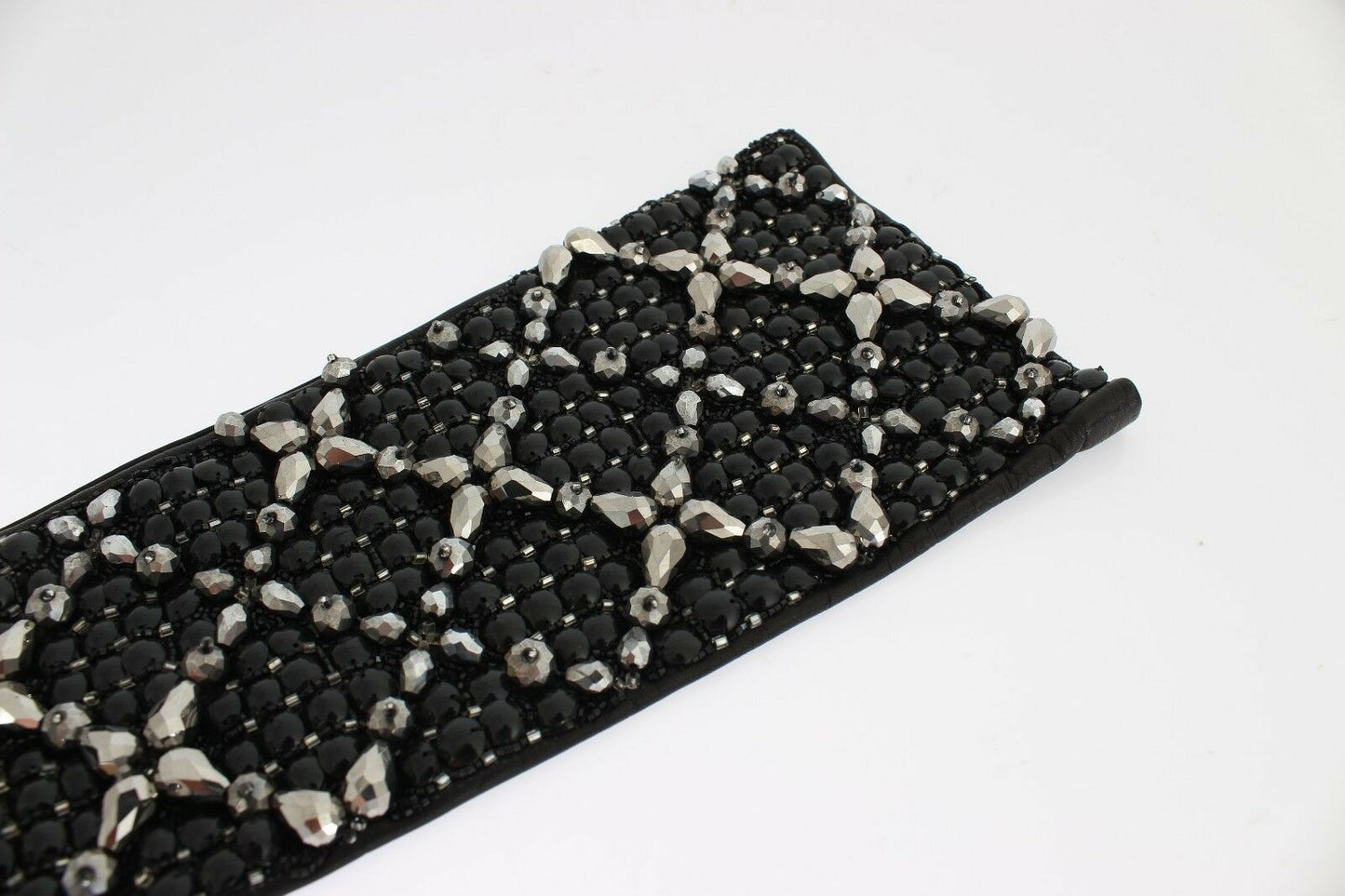 Dolce & Gabbana Elegant Crystal Beaded Leather Gloves - Sandy Store ByNet