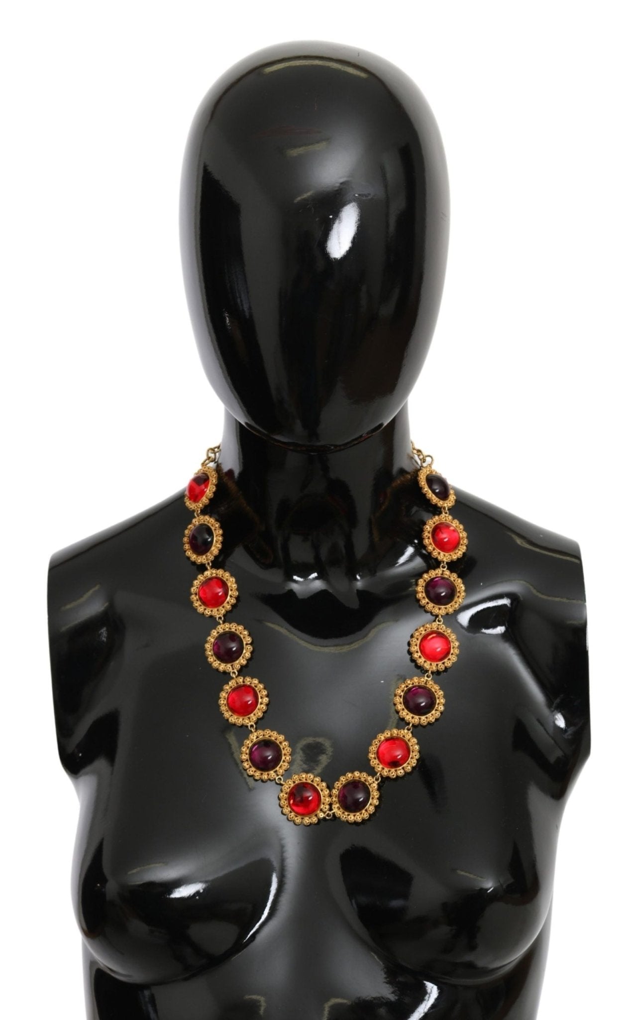Dolce & Gabbana Elegant Crystal Charm Statement Necklace - Sandy Store ByNet