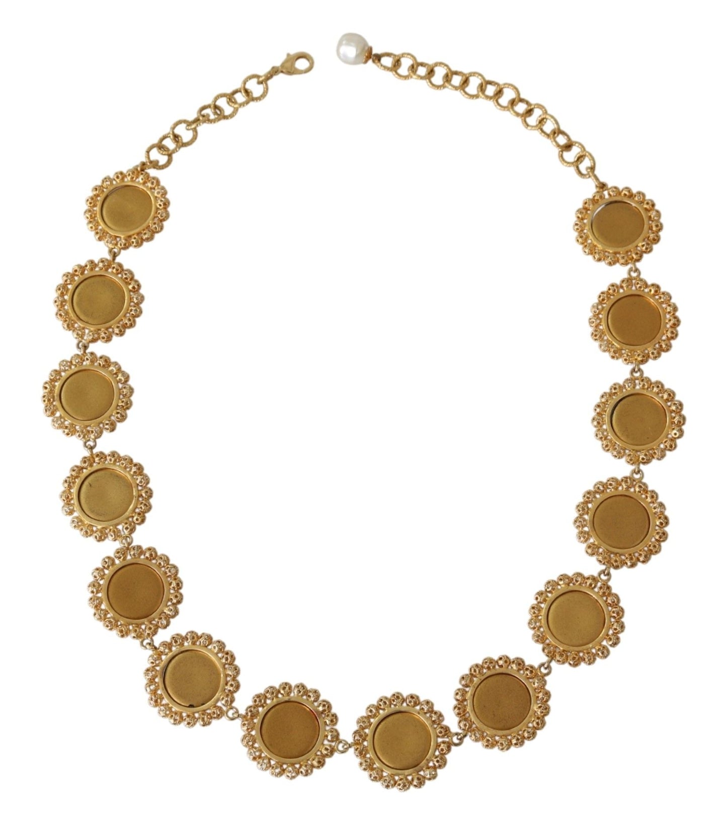Dolce & Gabbana Elegant Crystal Charm Statement Necklace - Sandy Store ByNet