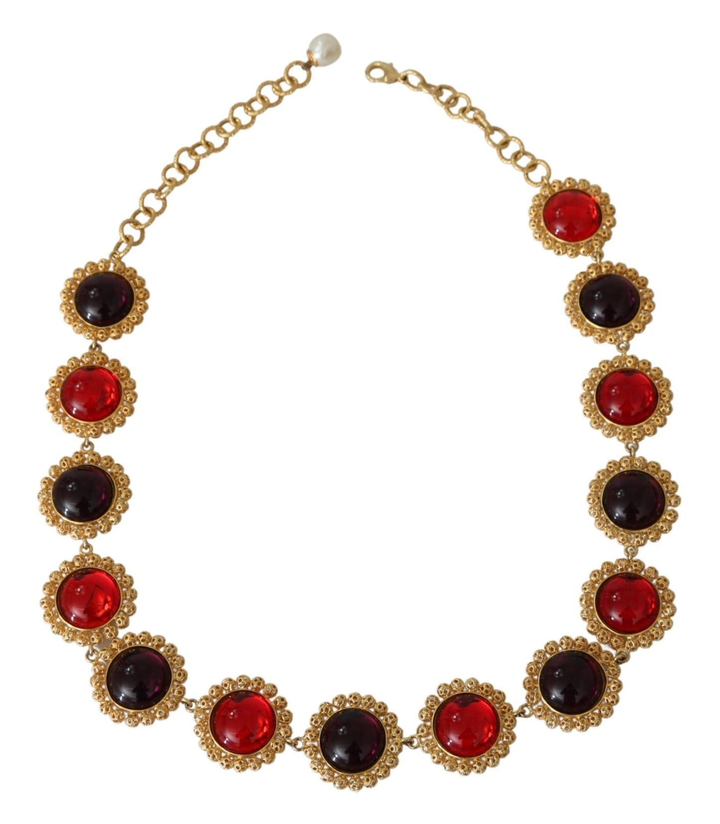 Dolce & Gabbana Elegant Crystal Charm Statement Necklace - Sandy Store ByNet