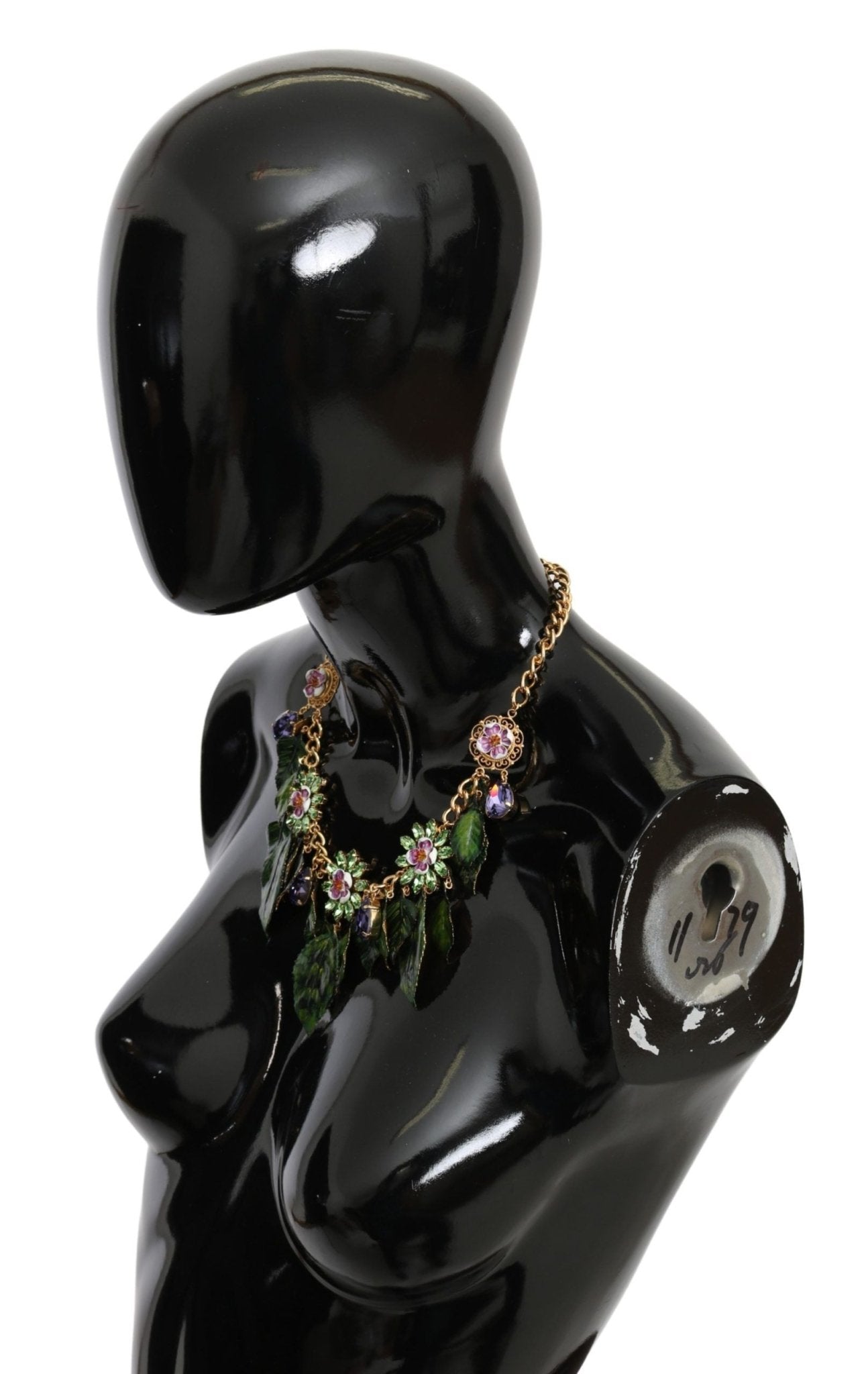 Dolce & Gabbana Elegant Crystal Charms Leaves Pendant Necklace - Sandy Store ByNet