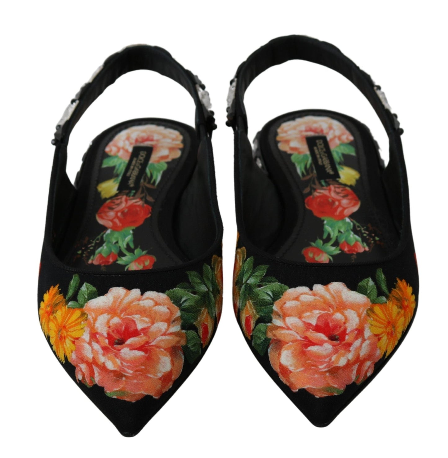 Dolce & Gabbana Elegant Crystal - Embellished Floral Flats - Sandy Store ByNet