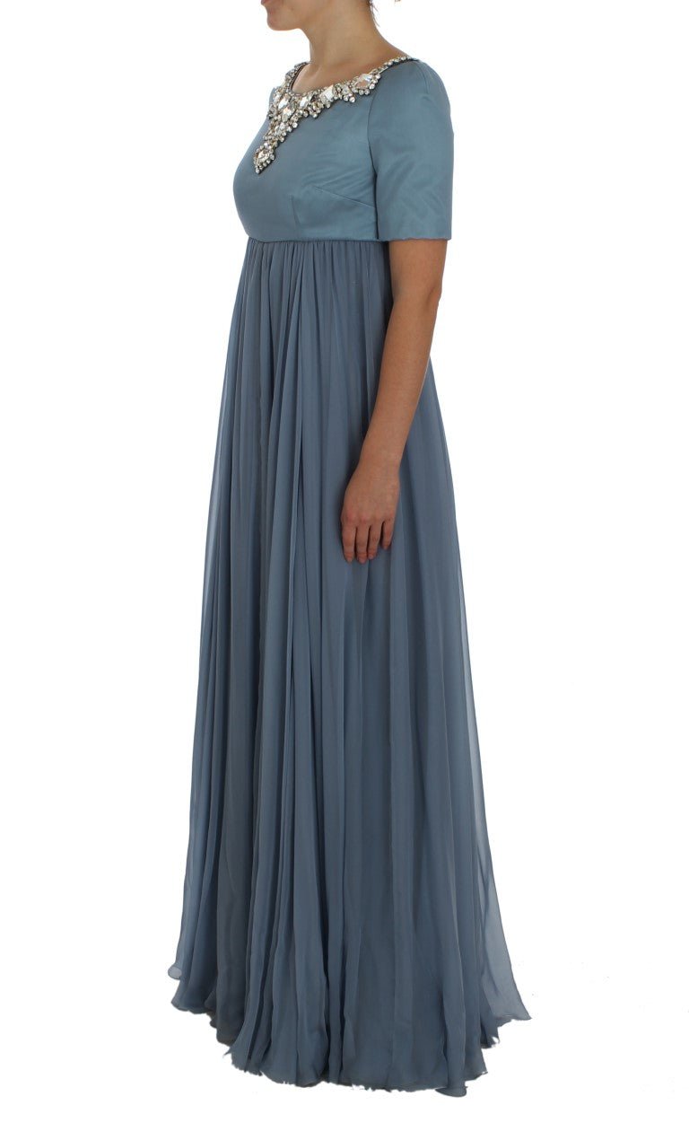 Dolce & Gabbana Elegant Crystal - Embellished Silk Gown - Sandy Store ByNet