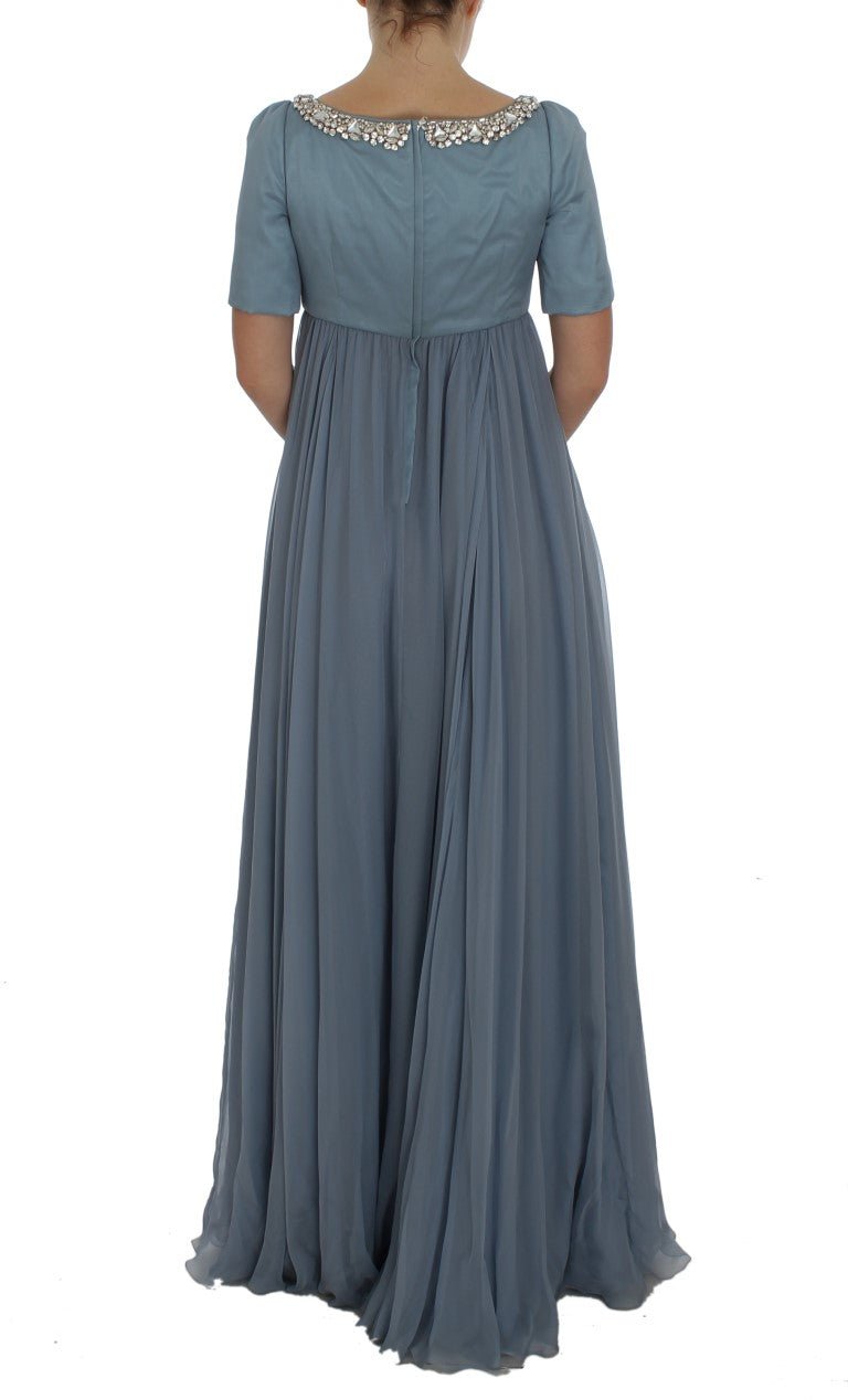 Dolce & Gabbana Elegant Crystal - Embellished Silk Gown - Sandy Store ByNet