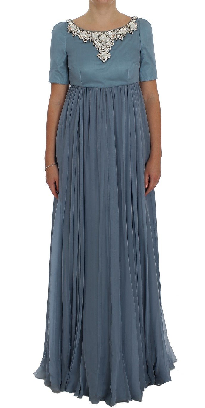 Dolce & Gabbana Elegant Crystal - Embellished Silk Gown - Sandy Store ByNet