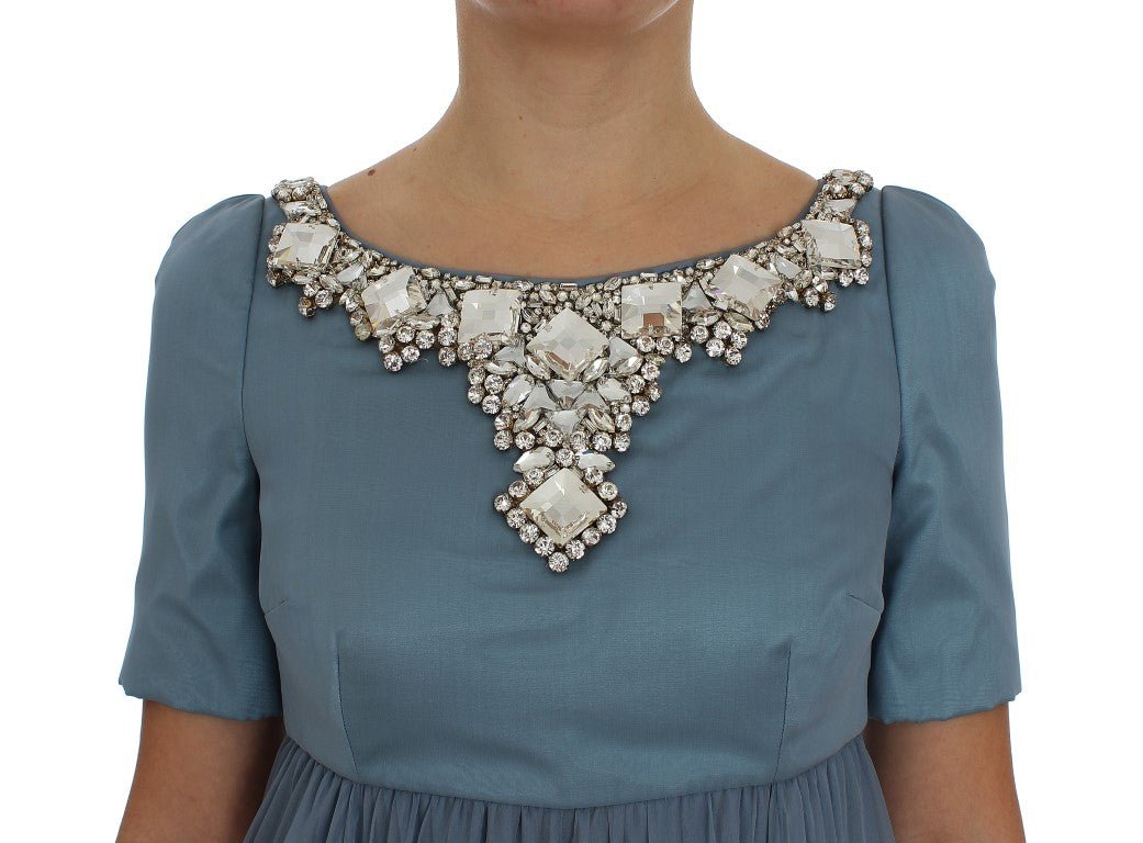 Dolce & Gabbana Elegant Crystal - Embellished Silk Gown - Sandy Store ByNet