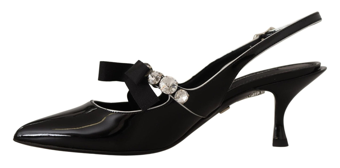 Dolce & Gabbana Elegant Crystal Slingback Heels Pump - Sandy Store ByNet