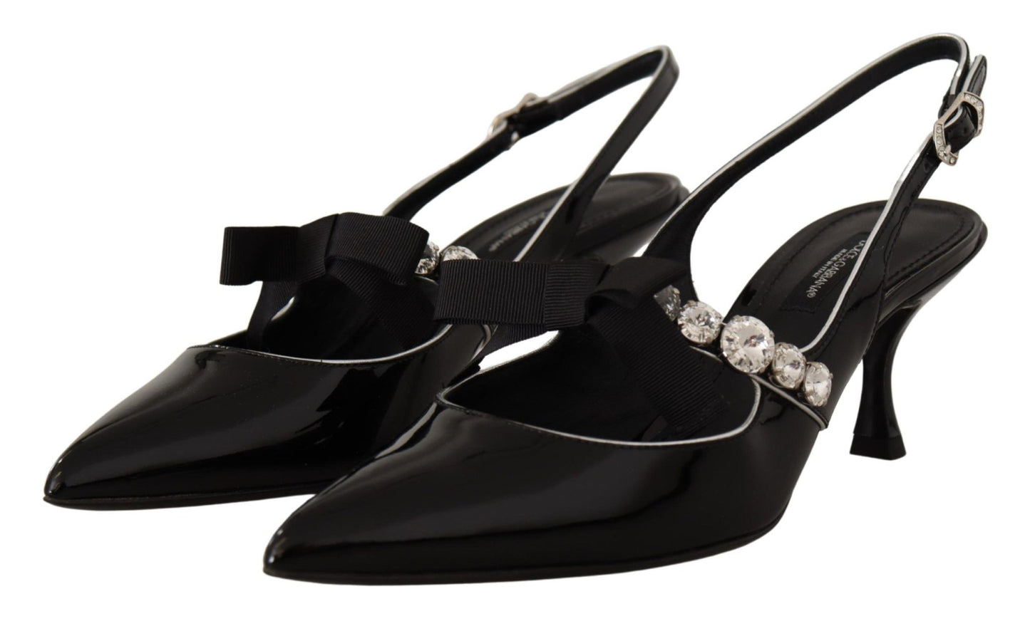 Dolce & Gabbana Elegant Crystal Slingback Heels Pump - Sandy Store ByNet
