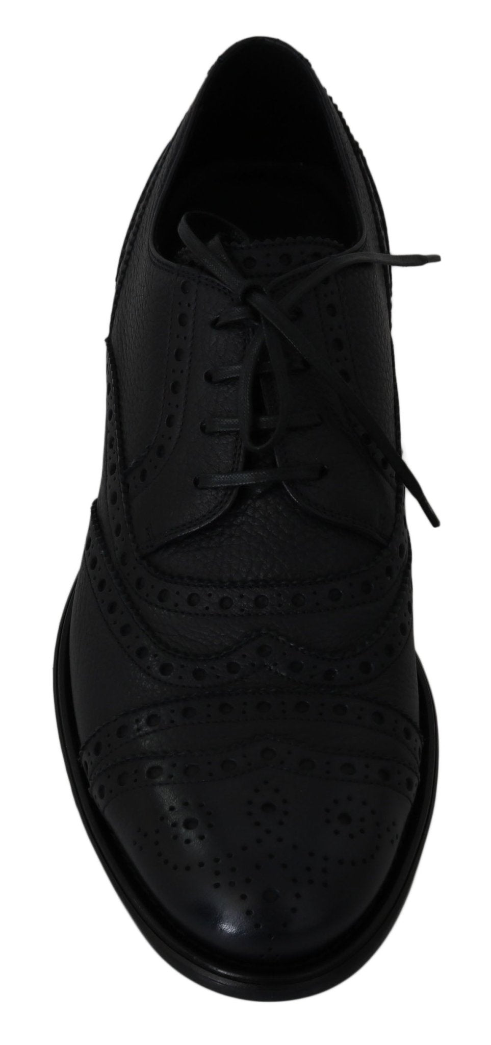 Dolce & Gabbana Elegant Dark Blue Wingtip Derby Dress Shoes - Sandy Store ByNet