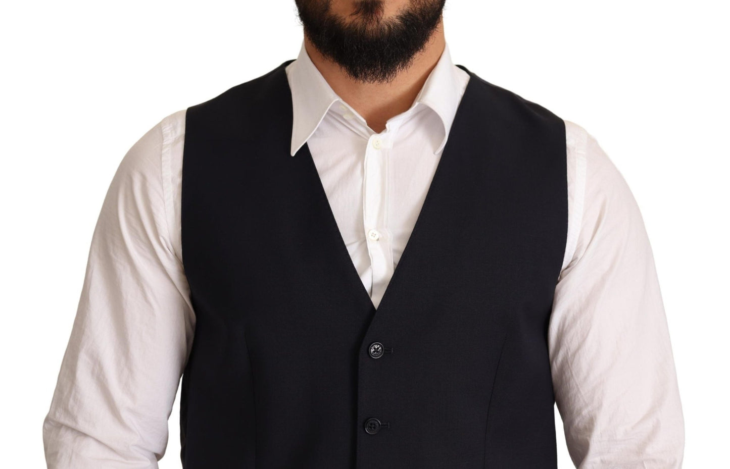 Dolce & Gabbana Elegant Dark Blue Wool Blend Martini Suit - Sandy Store ByNet