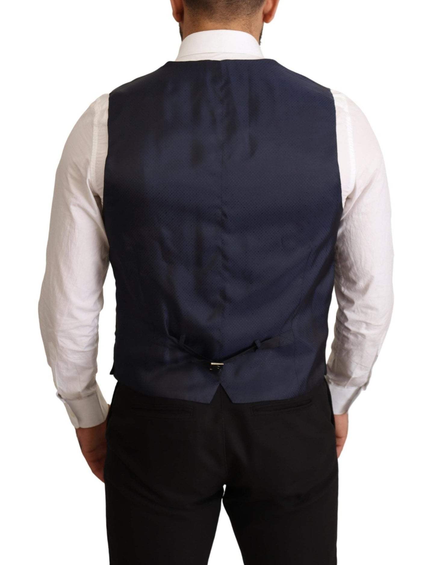 Dolce & Gabbana Elegant Dark Blue Wool Blend Martini Suit - Sandy Store ByNet