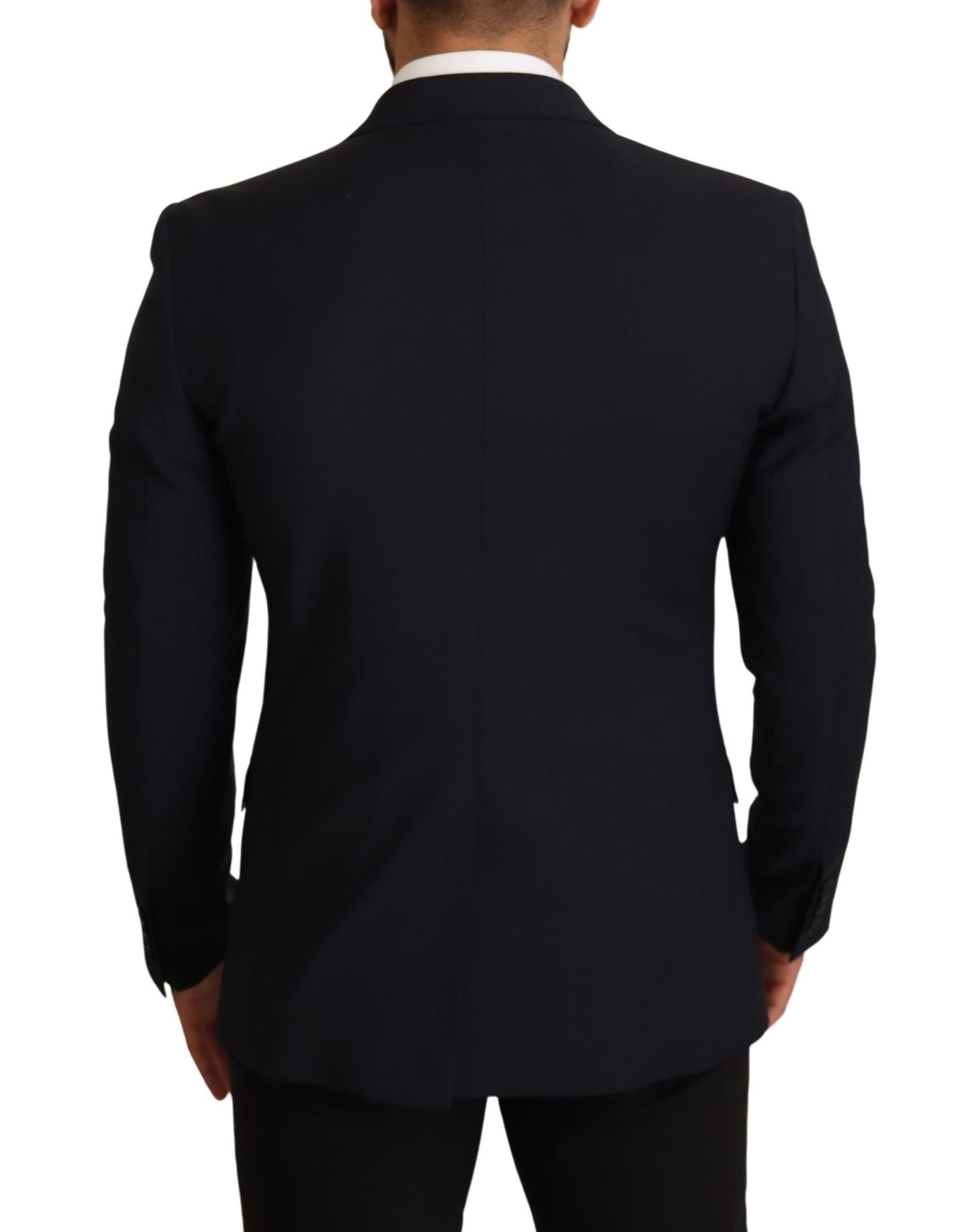 Dolce & Gabbana Elegant Dark Blue Wool Blend Martini Suit - Sandy Store ByNet