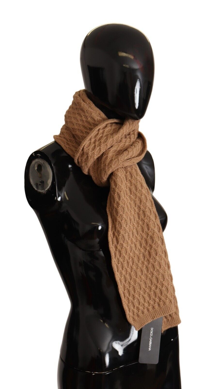 Dolce & Gabbana Elegant Dark Brown Knitted Scarf - Sandy Store ByNet