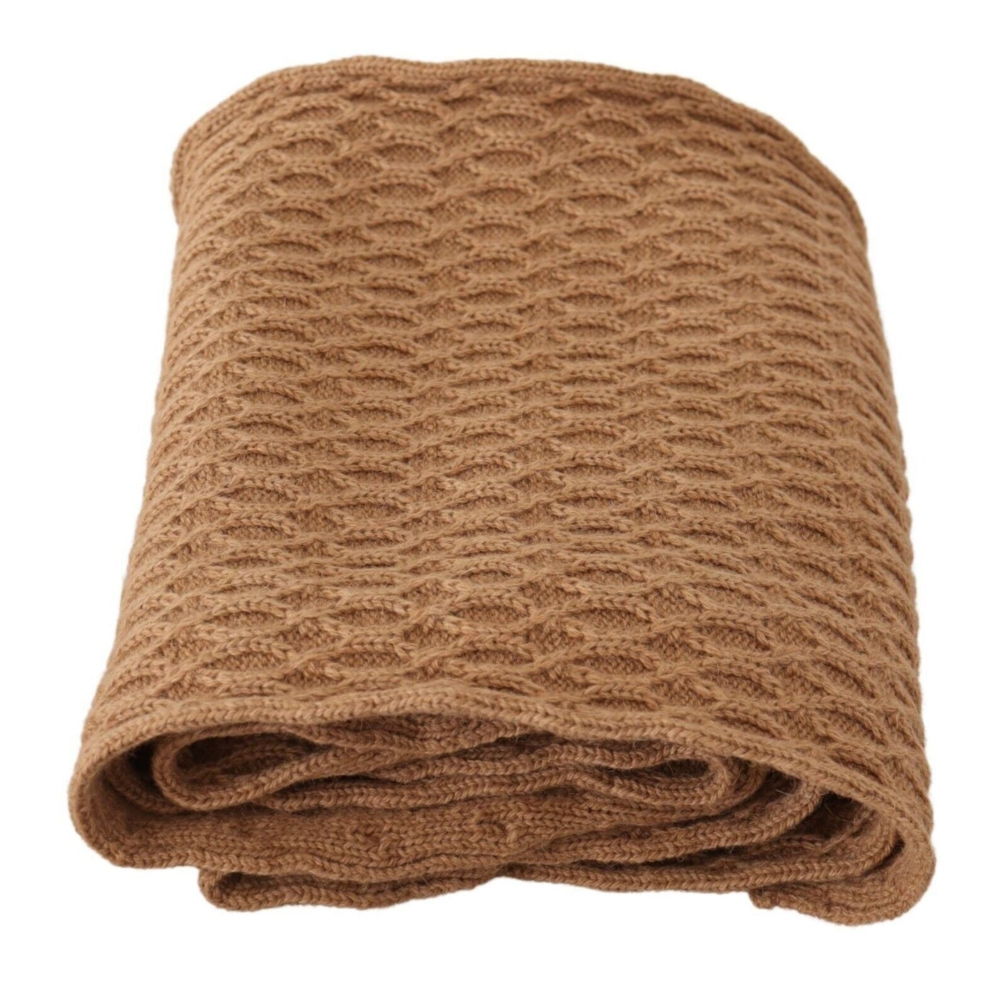 Dolce & Gabbana Elegant Dark Brown Knitted Scarf - Sandy Store ByNet