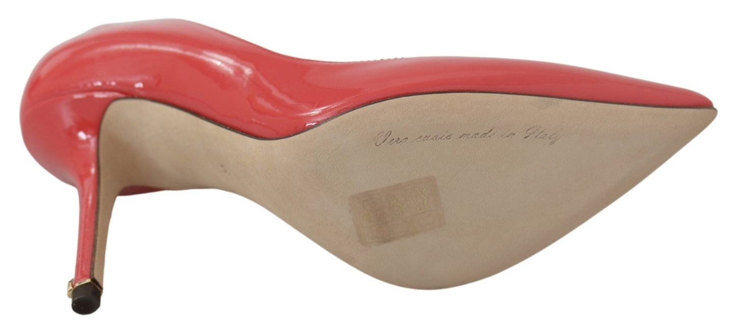 Dolce & Gabbana Elegant Dark Pink Patent Leather Pumps - Sandy Store ByNet