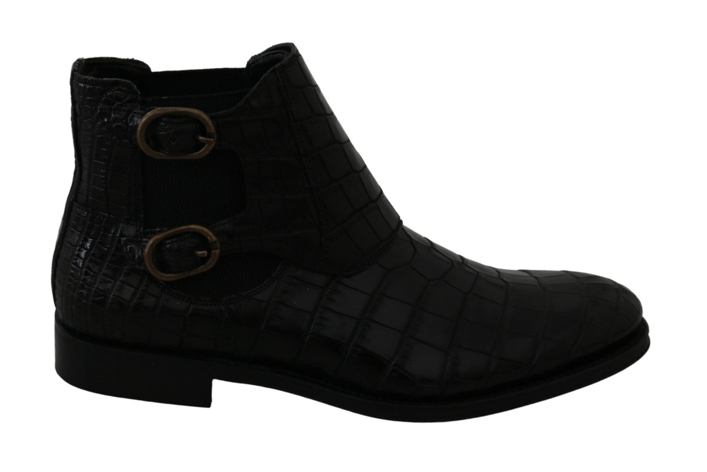 Dolce & Gabbana Elegant Derby Brogue Boots in Exotic Leather - Sandy Store ByNet