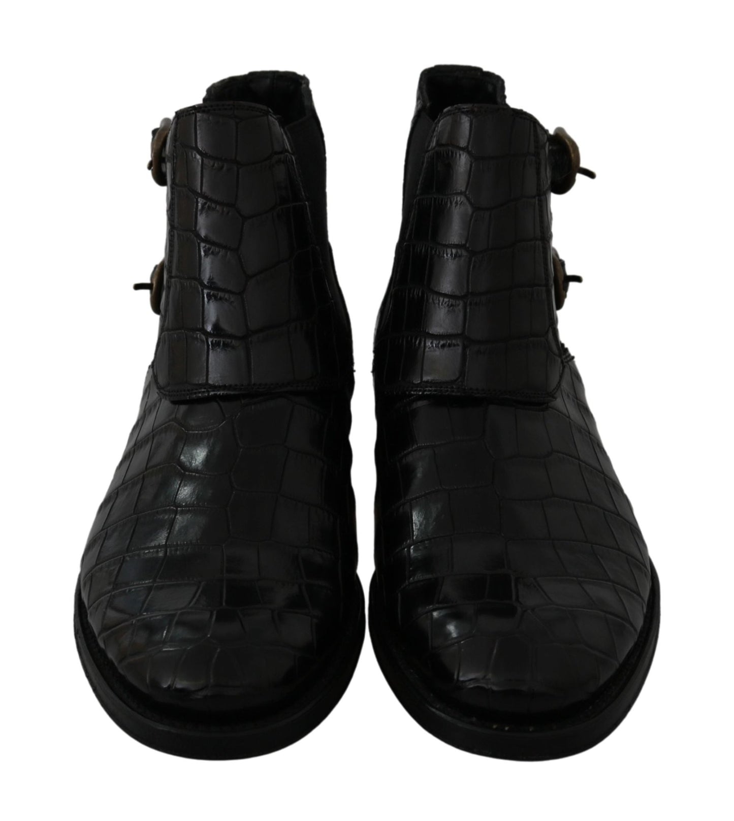 Dolce & Gabbana Elegant Derby Brogue Boots in Exotic Leather - Sandy Store ByNet
