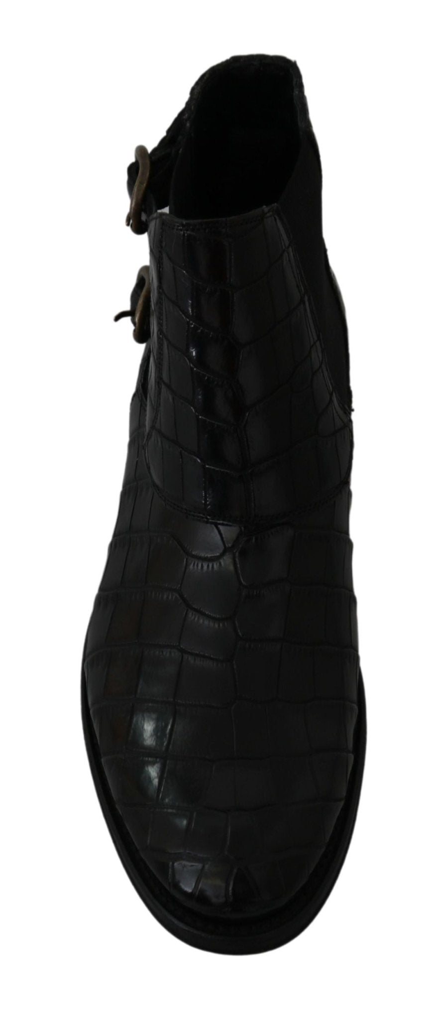 Dolce & Gabbana Elegant Derby Brogue Boots in Exotic Leather - Sandy Store ByNet
