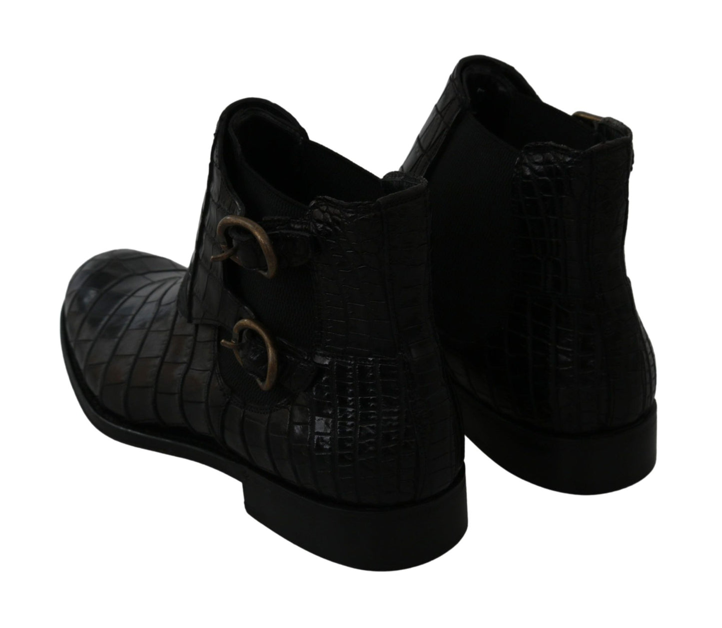 Dolce & Gabbana Elegant Derby Brogue Boots in Exotic Leather - Sandy Store ByNet