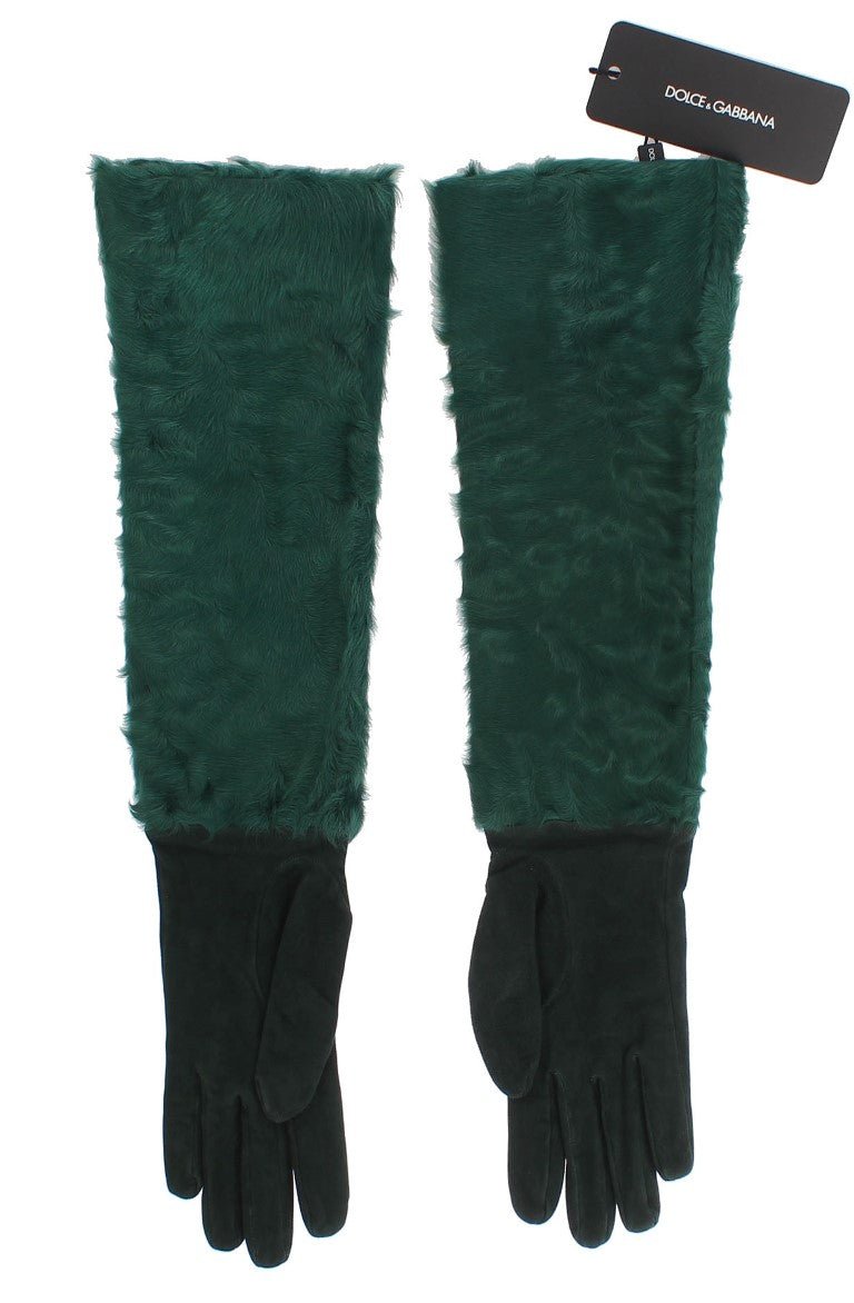 Dolce & Gabbana Elegant Elbow - Length Leather Gloves - Sandy Store ByNet