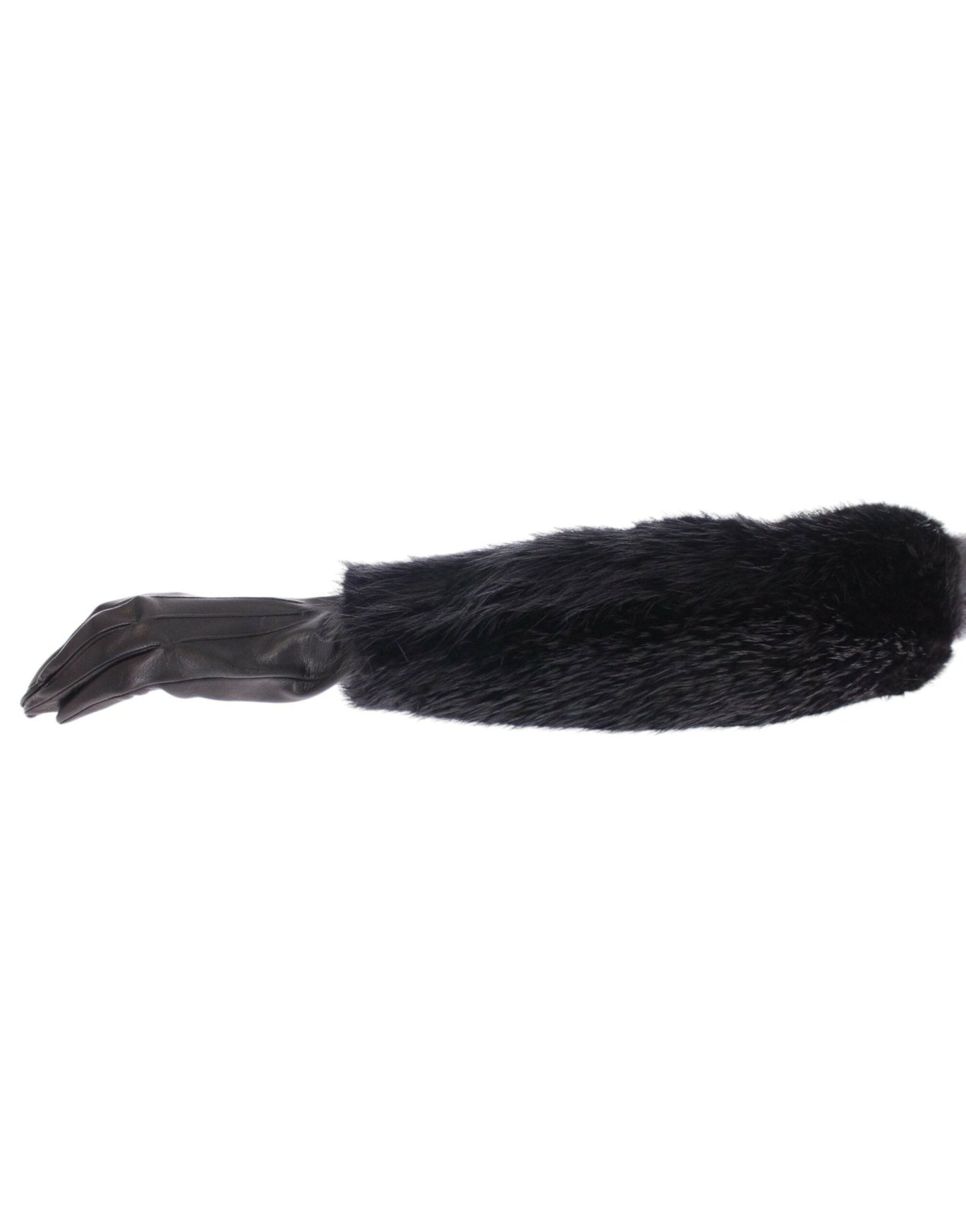 Dolce & Gabbana Elegant Elbow Length Leather Gloves - Sandy Store ByNet