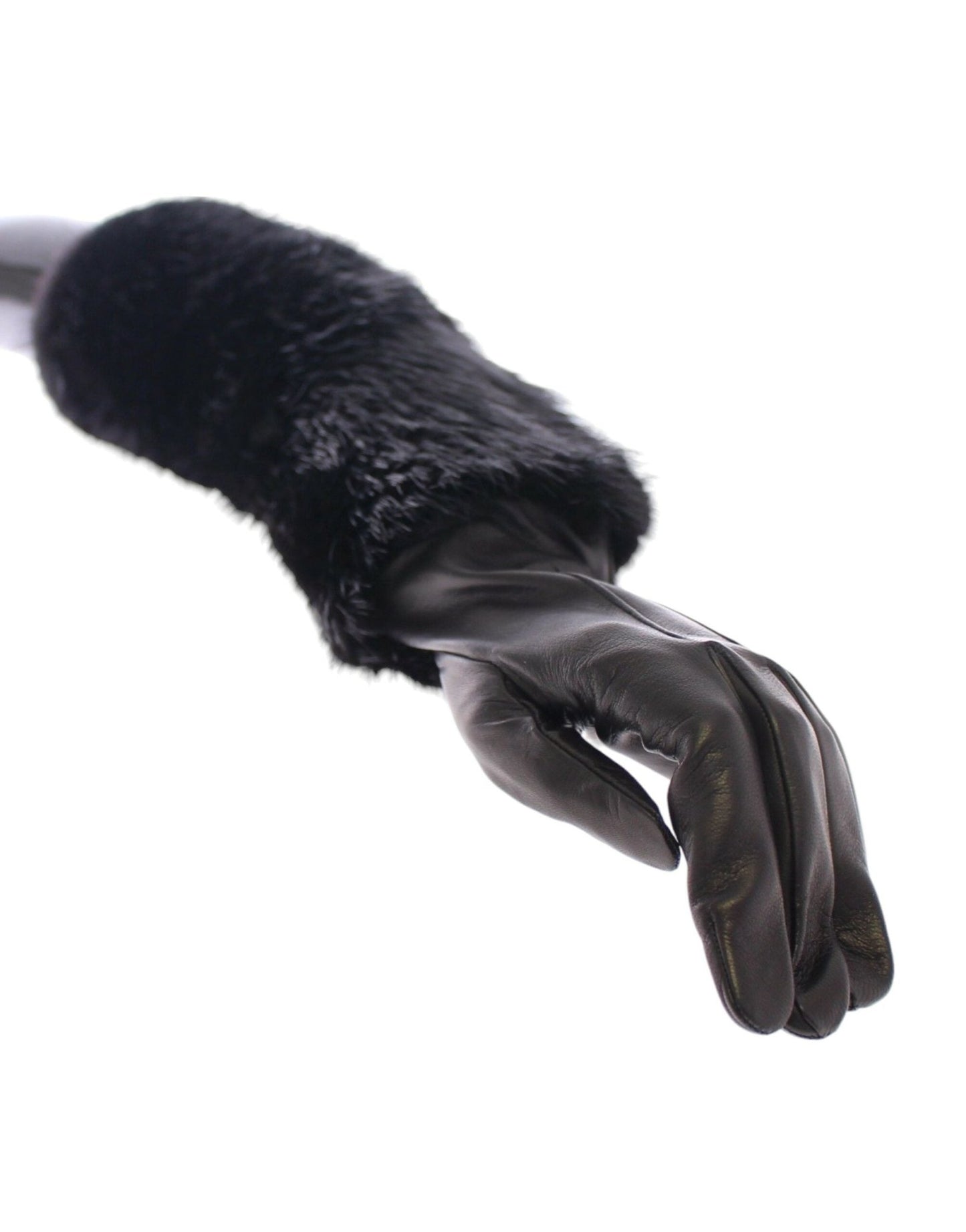 Dolce & Gabbana Elegant Elbow Length Leather Gloves - Sandy Store ByNet