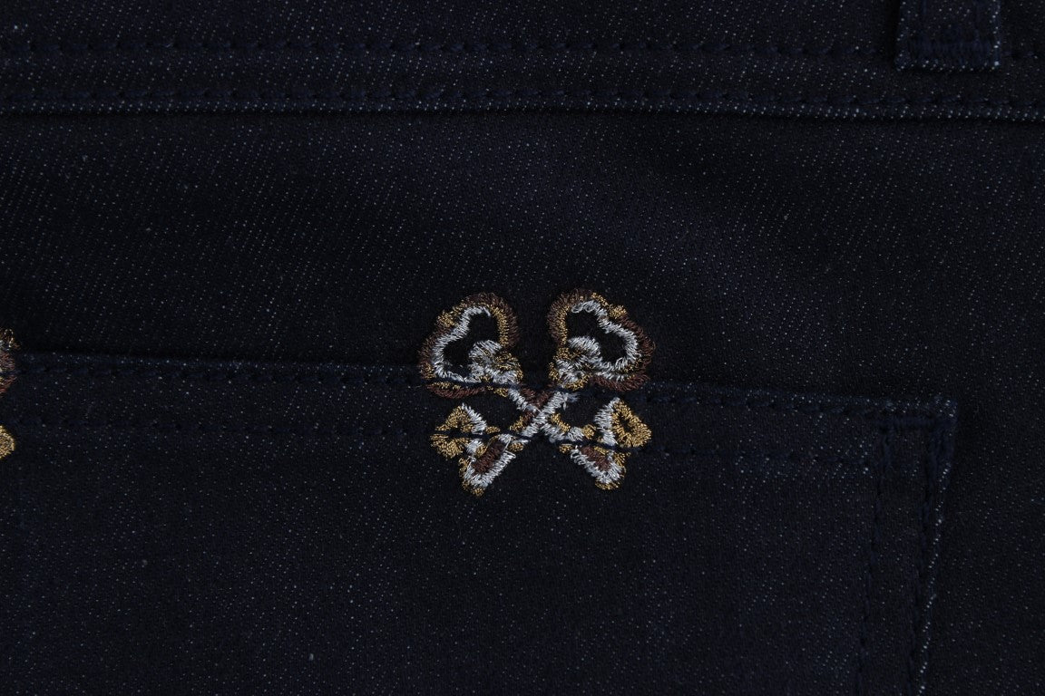Dolce & Gabbana Elegant Embroidered Slim Fit Denim Jeans - Sandy Store ByNet