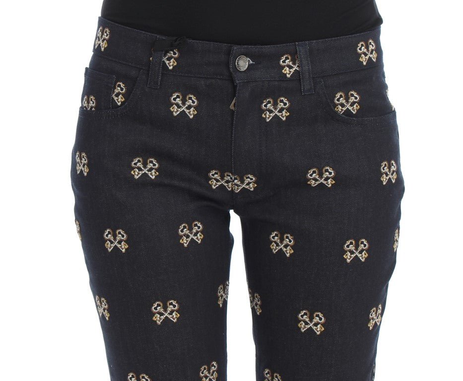 Dolce & Gabbana Elegant Embroidered Slim Fit Denim Jeans - Sandy Store ByNet