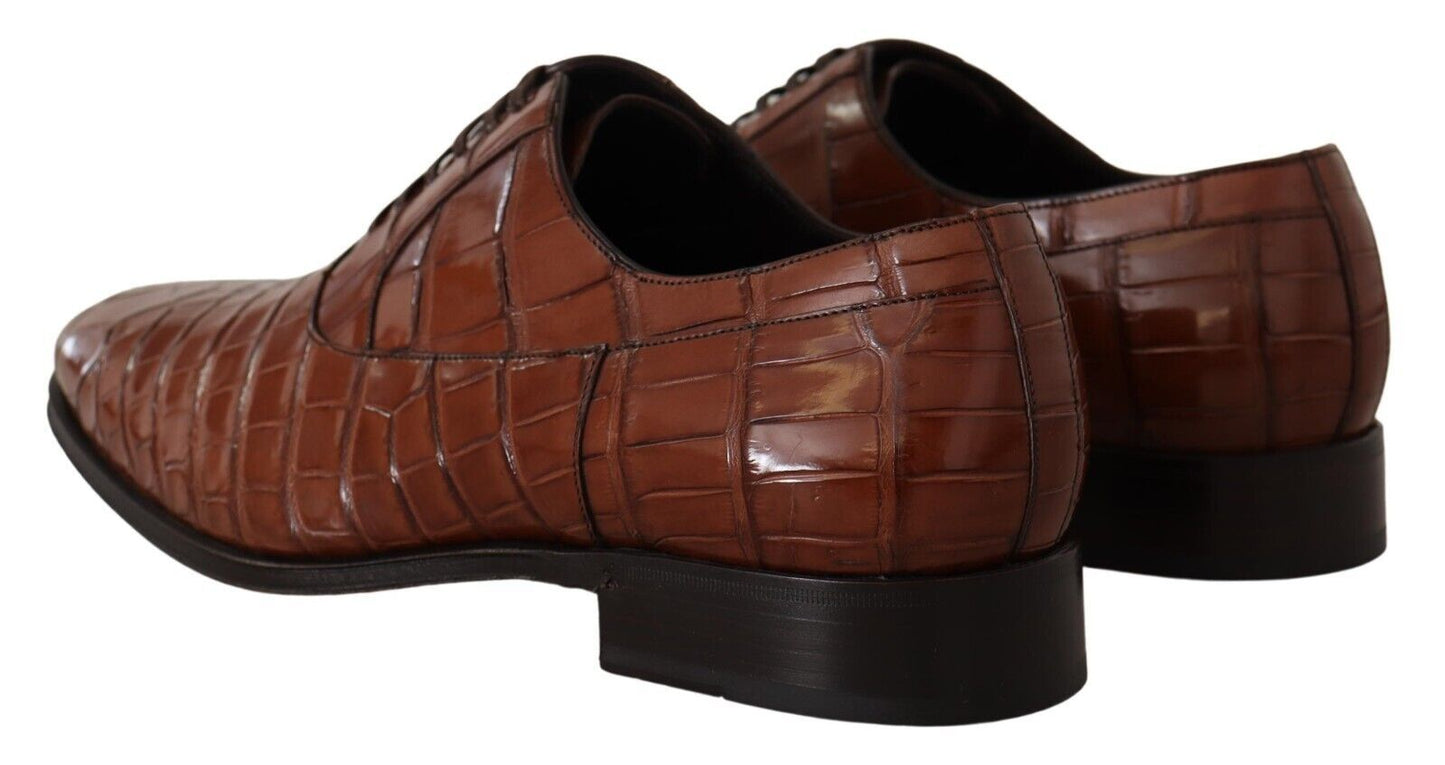 Dolce & Gabbana Elegant Exotic Crocodile Leather Formal Shoes - Sandy Store ByNet