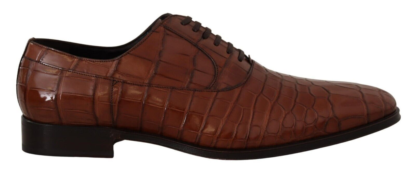 Dolce & Gabbana Elegant Exotic Crocodile Leather Formal Shoes - Sandy Store ByNet