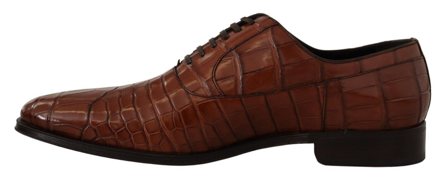 Dolce & Gabbana Elegant Exotic Crocodile Leather Formal Shoes - Sandy Store ByNet