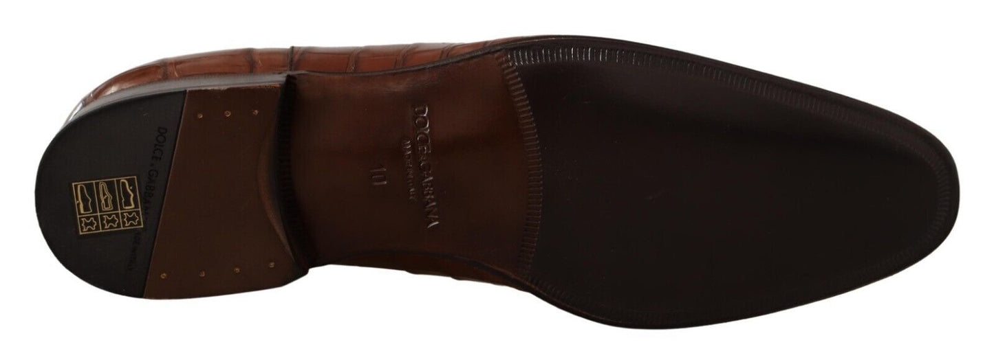 Dolce & Gabbana Elegant Exotic Crocodile Leather Formal Shoes - Sandy Store ByNet