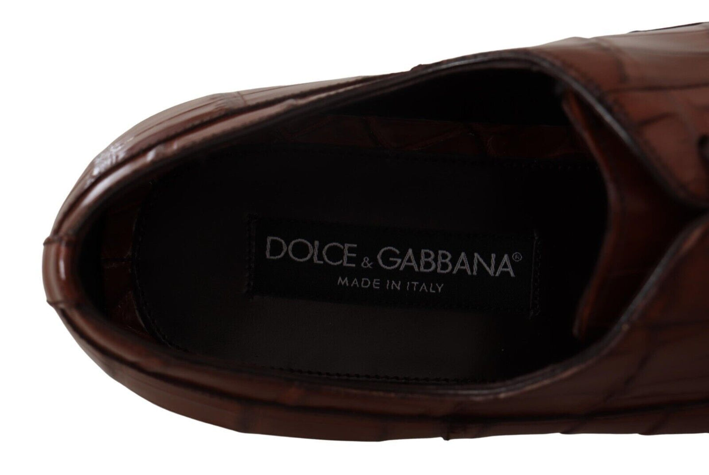 Dolce & Gabbana Elegant Exotic Crocodile Leather Formal Shoes - Sandy Store ByNet
