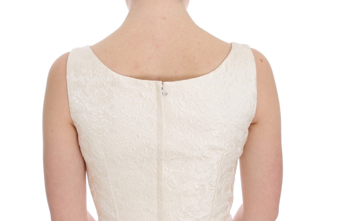 Dolce & Gabbana Elegant Floral Brocade Sheath Dress - Sandy Store ByNet