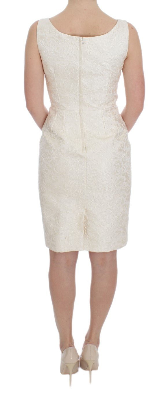 Dolce & Gabbana Elegant Floral Brocade Sheath Dress - Sandy Store ByNet