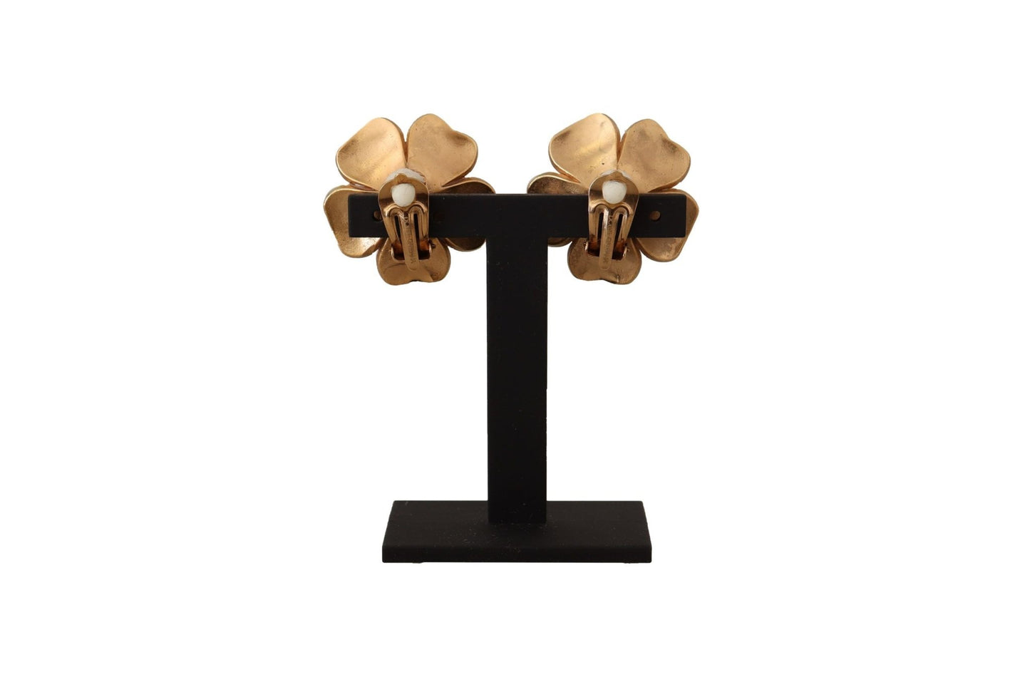 Dolce & Gabbana Elegant Floral Crystal Pearl Clip - On Earrings - Sandy Store ByNet