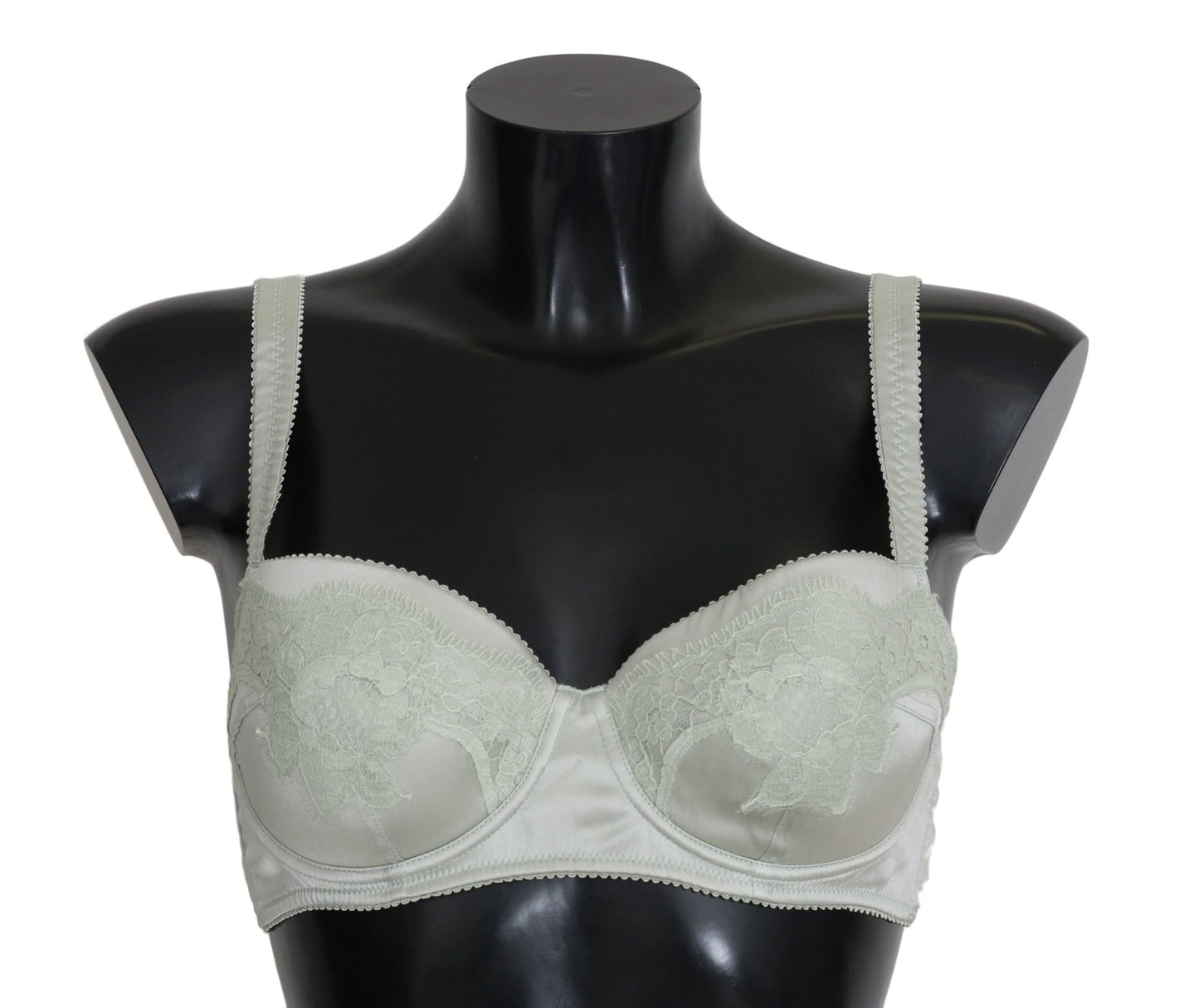 Dolce & Gabbana Elegant Floral Lace Silk Bra - Sandy Store ByNet