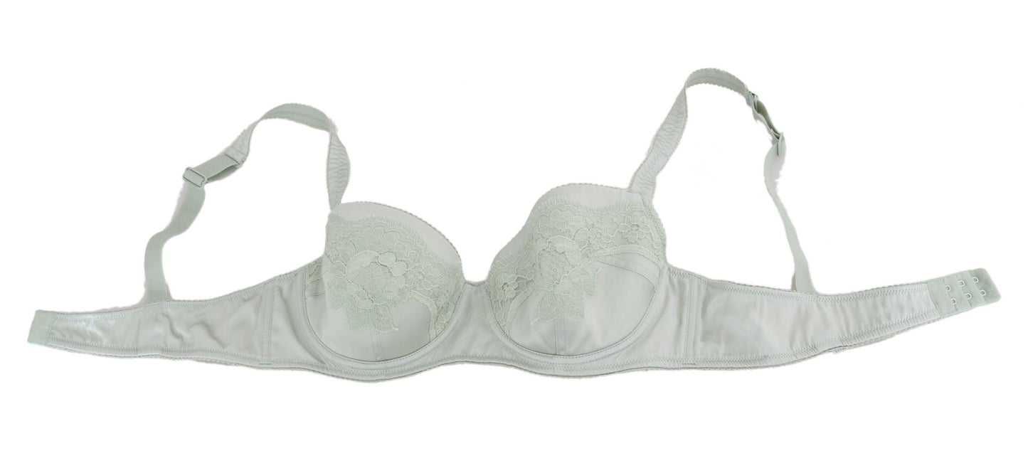 Dolce & Gabbana Elegant Floral Lace Silk Bra - Sandy Store ByNet