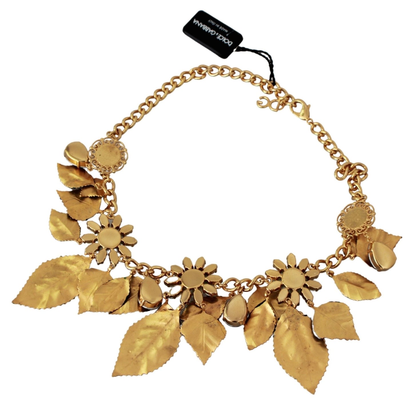 Dolce & Gabbana Elegant Floral Sicily Charm Necklace - Sandy Store ByNet