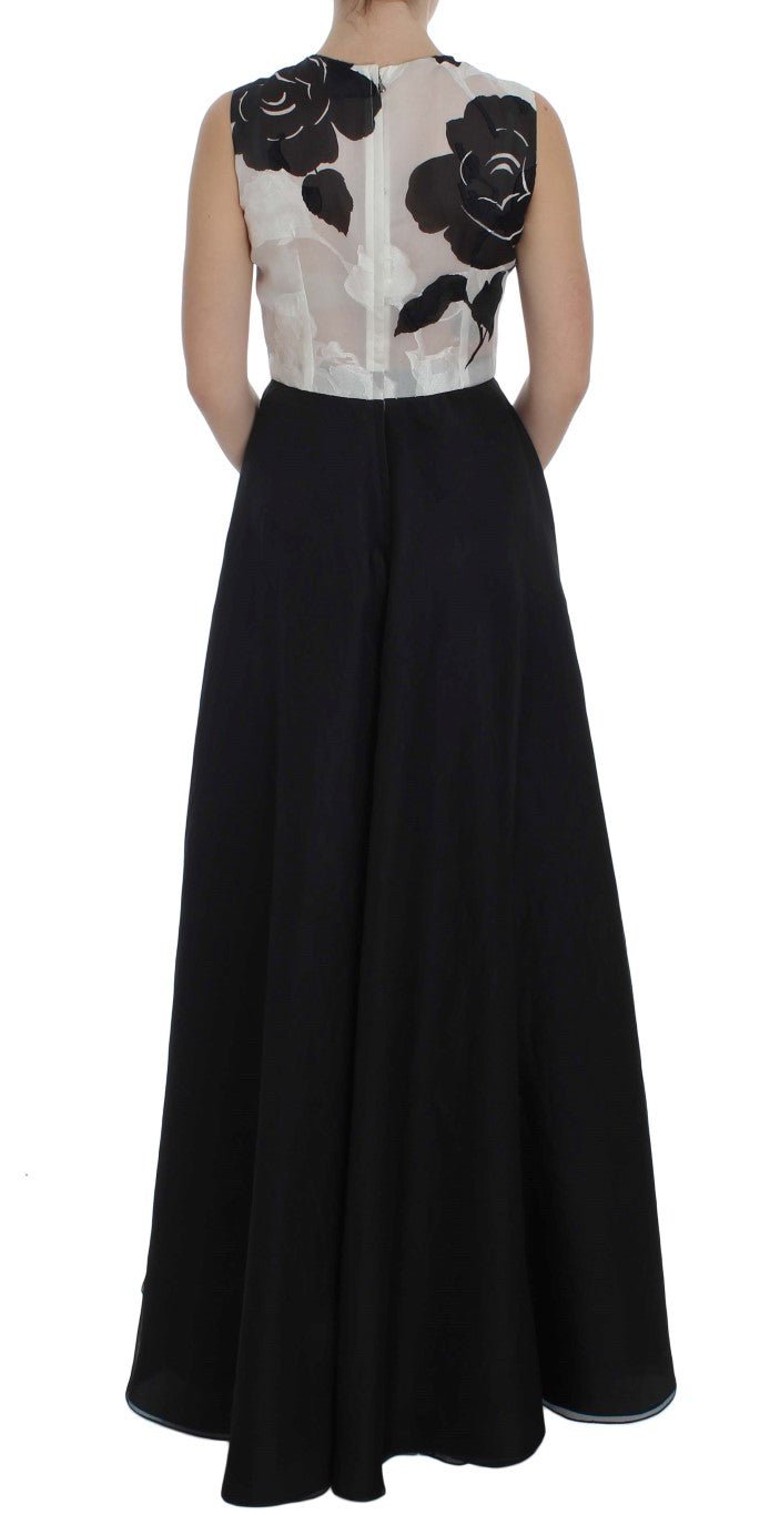 Dolce & Gabbana Elegant Floral Silk Full Length Dress - Sandy Store ByNet
