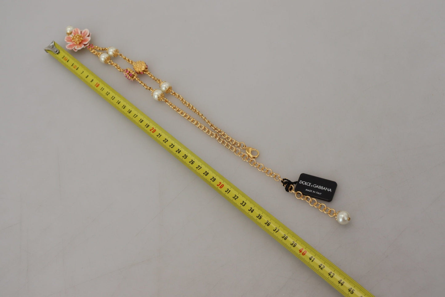 Dolce & Gabbana Elegant Floral Statement Charm Necklace - Sandy Store ByNet