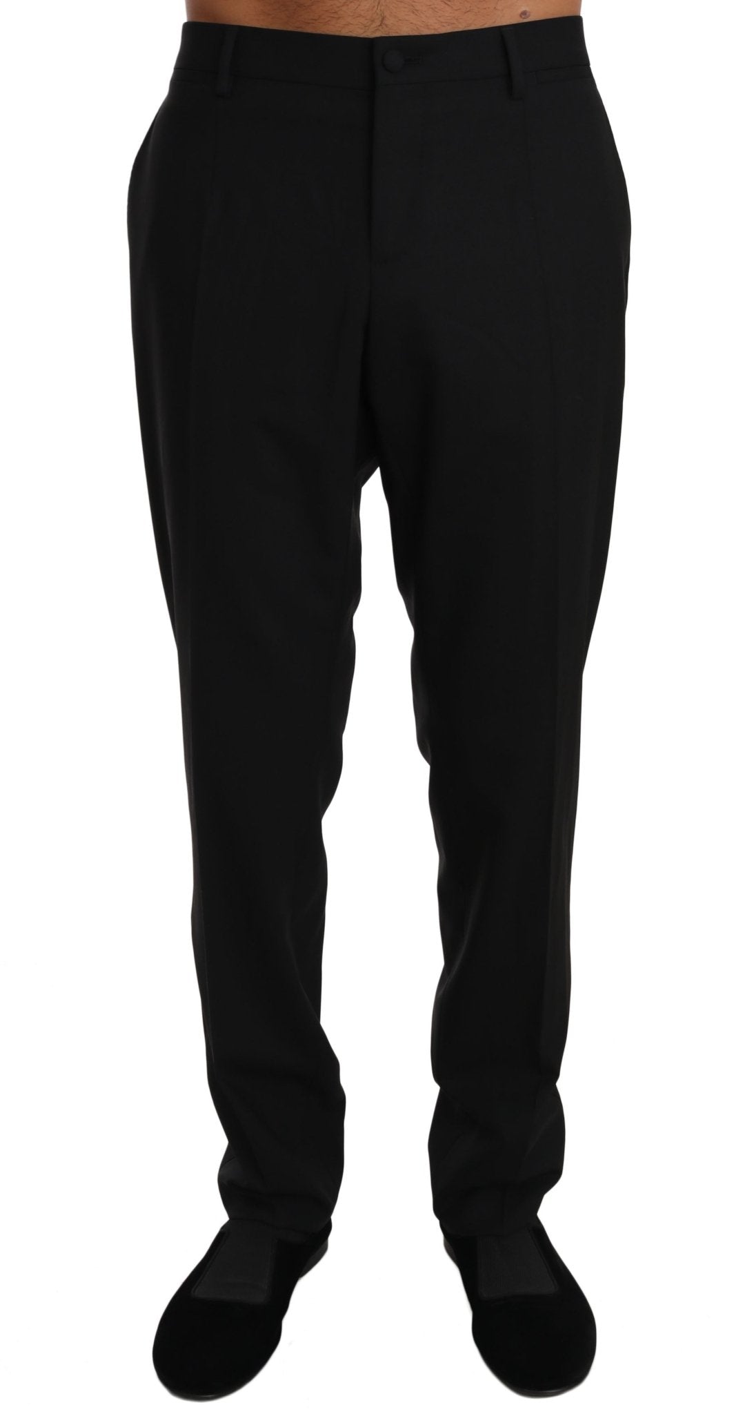 Dolce & Gabbana Elegant Formal Wool Blend Trousers - Sandy Store ByNet