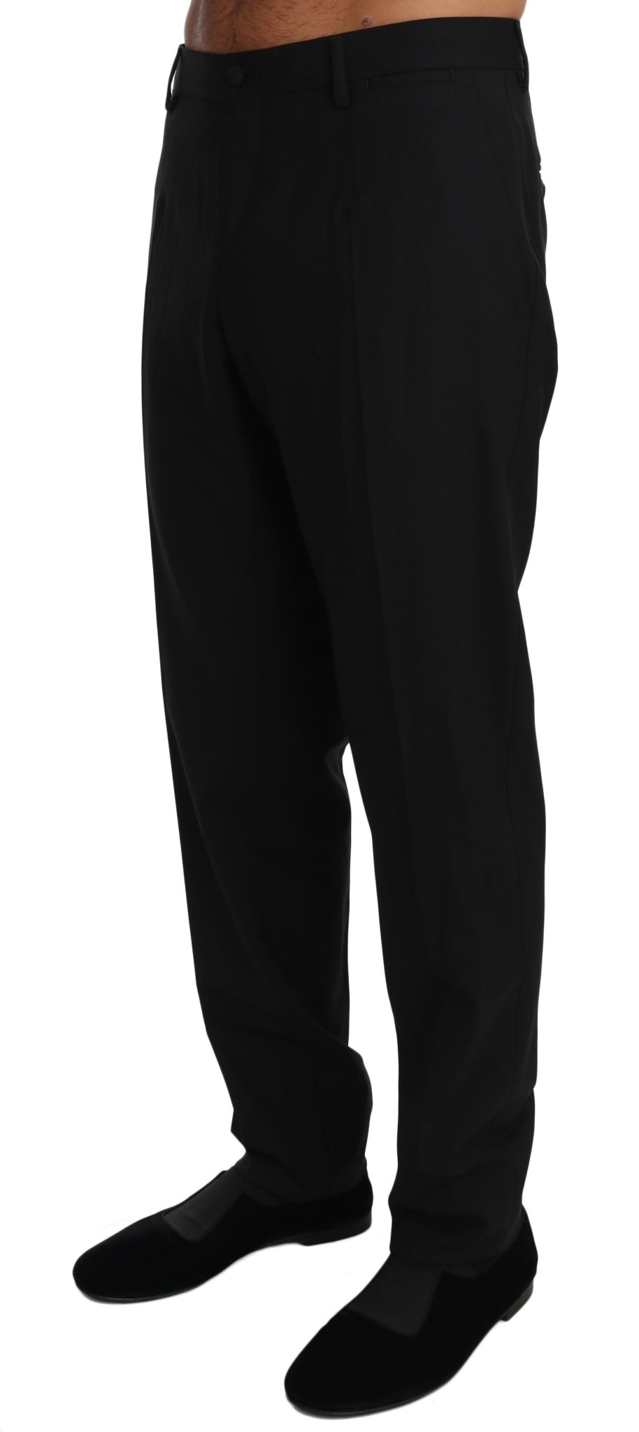 Dolce & Gabbana Elegant Formal Wool Blend Trousers - Sandy Store ByNet