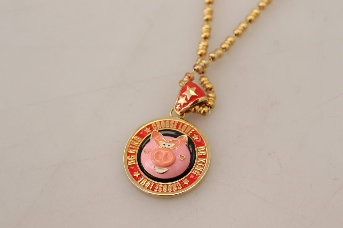 Dolce & Gabbana Elegant Gold Charm Chain Necklace - Sandy Store ByNet
