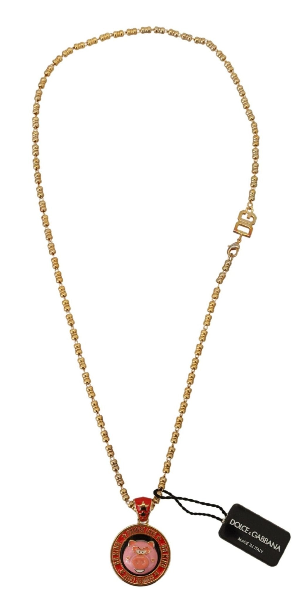 Dolce & Gabbana Elegant Gold Charm Chain Necklace - Sandy Store ByNet