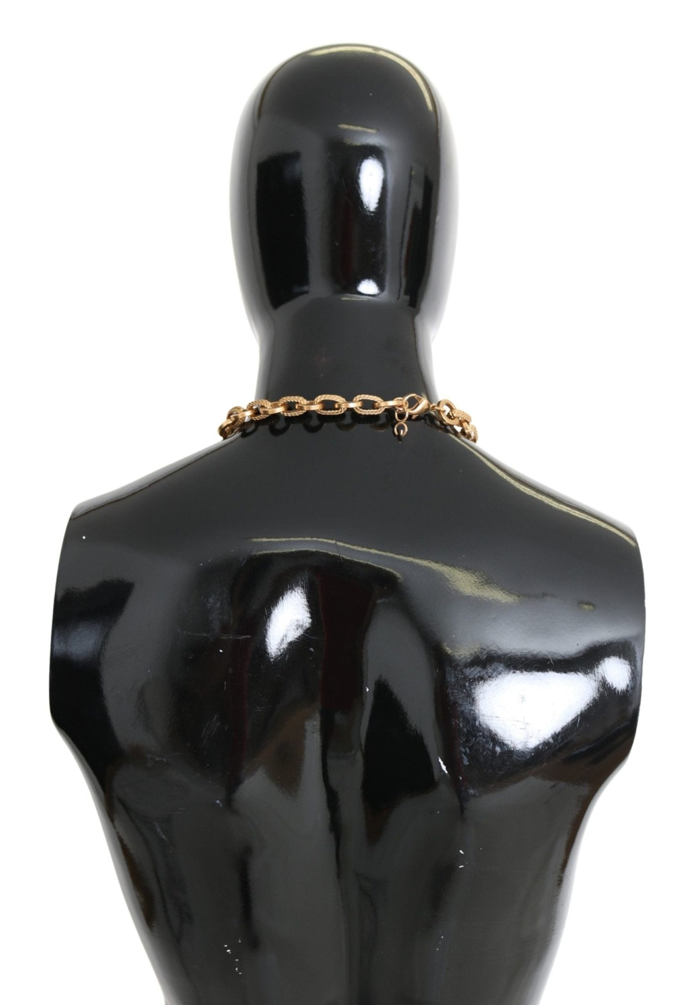 Dolce & Gabbana Elegant Gold Floral Crystal Statement Necklace - Sandy Store ByNet