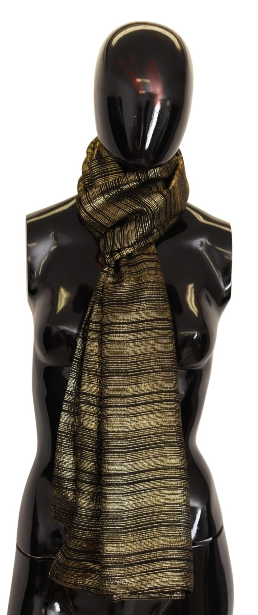 Dolce & Gabbana Elegant Gold Silk Blend Scarf - Sandy Store ByNet