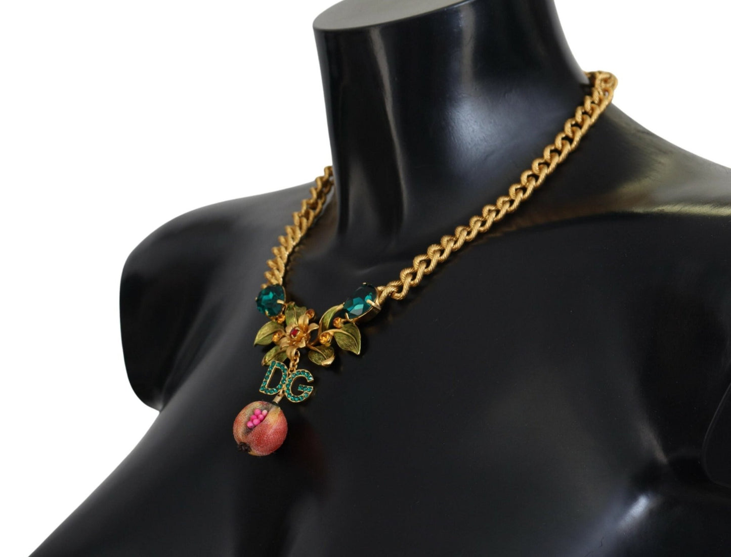 Dolce & Gabbana Elegant Gold - Tone Floral Fruit Necklace - Sandy Store ByNet